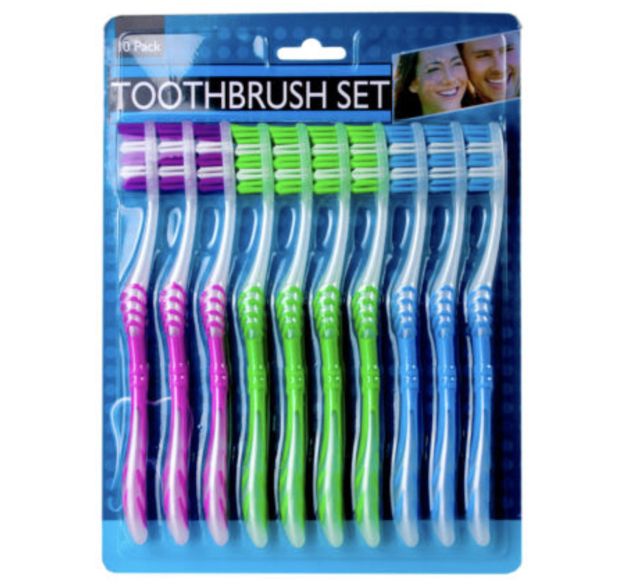 Toothbrushes, set of 10